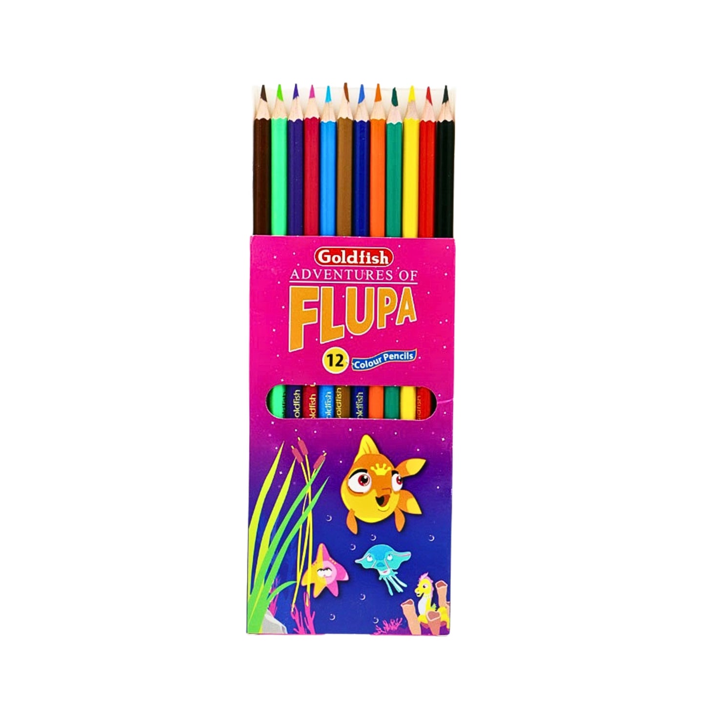 Goldfish 12 Full Size Color Pencils in CB Box