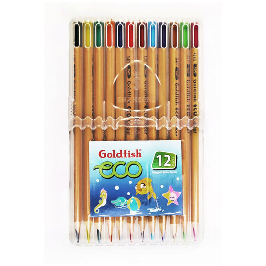 Goldfish 12 Full Size Triangular Color Pencils