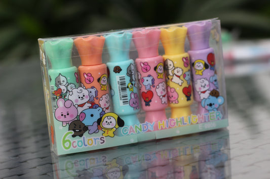 Cartoon candy-highlighter - Pack of 6